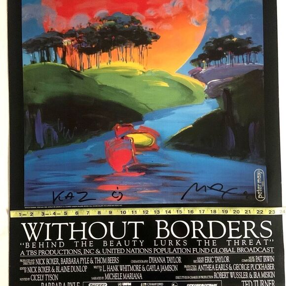 PETER MAX Signed “Without Borders” Poster (36” x 24”) - Picture 6 of 10